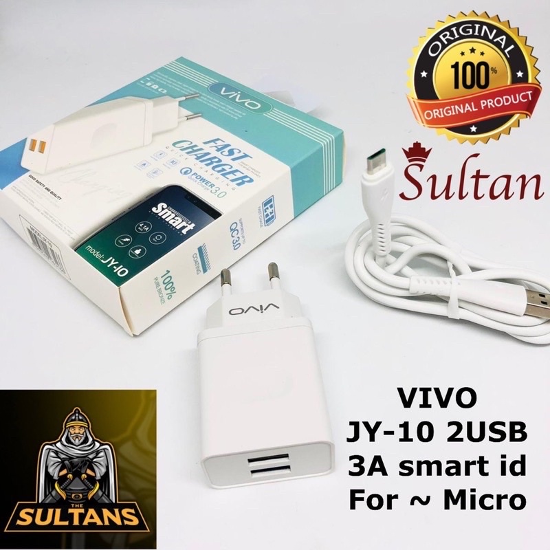 PROMO CHARGER BRANDED JY10 2USB 3A SAMSUNG OPPO VIVO BY SMOLL