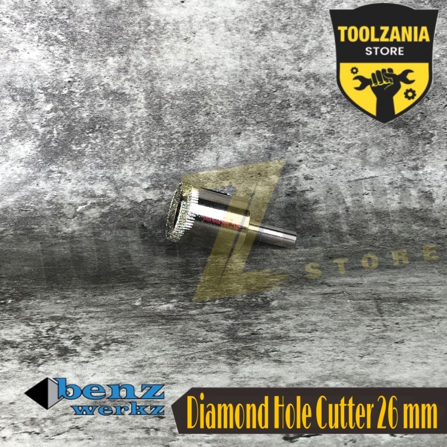 Mata bor kaca mata bor intan 26mm benz werkz diamond hole cutter 26 mm