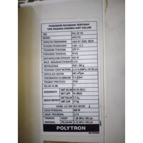 Sensor Indor AC Polytron R22 0.5Pk
