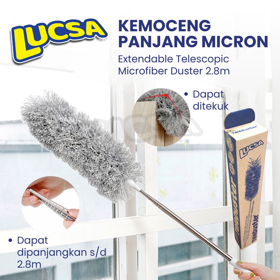 Tchome Kemoceng Panjang teleskopik 2.8m Telescopic Microfiber Lucsa LD-110