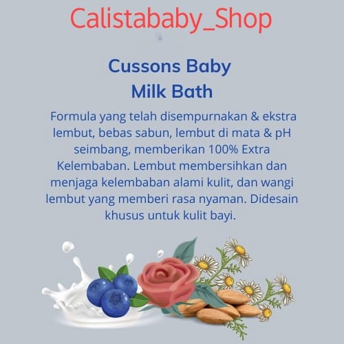 Cussons Baby Milk Bath 100ml + 100ml/ Cussons Sabun Cair Bayi