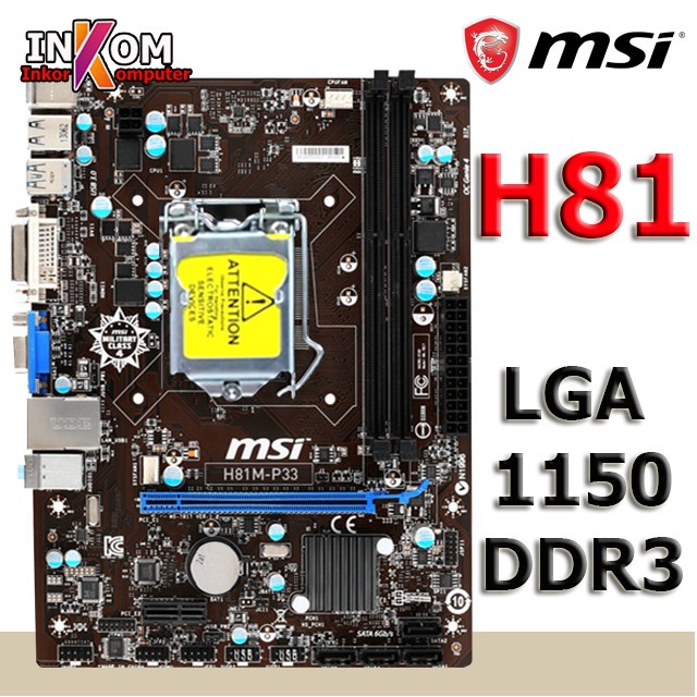 Motherboard Mobo Mainboard Intel LGA 1150 H81