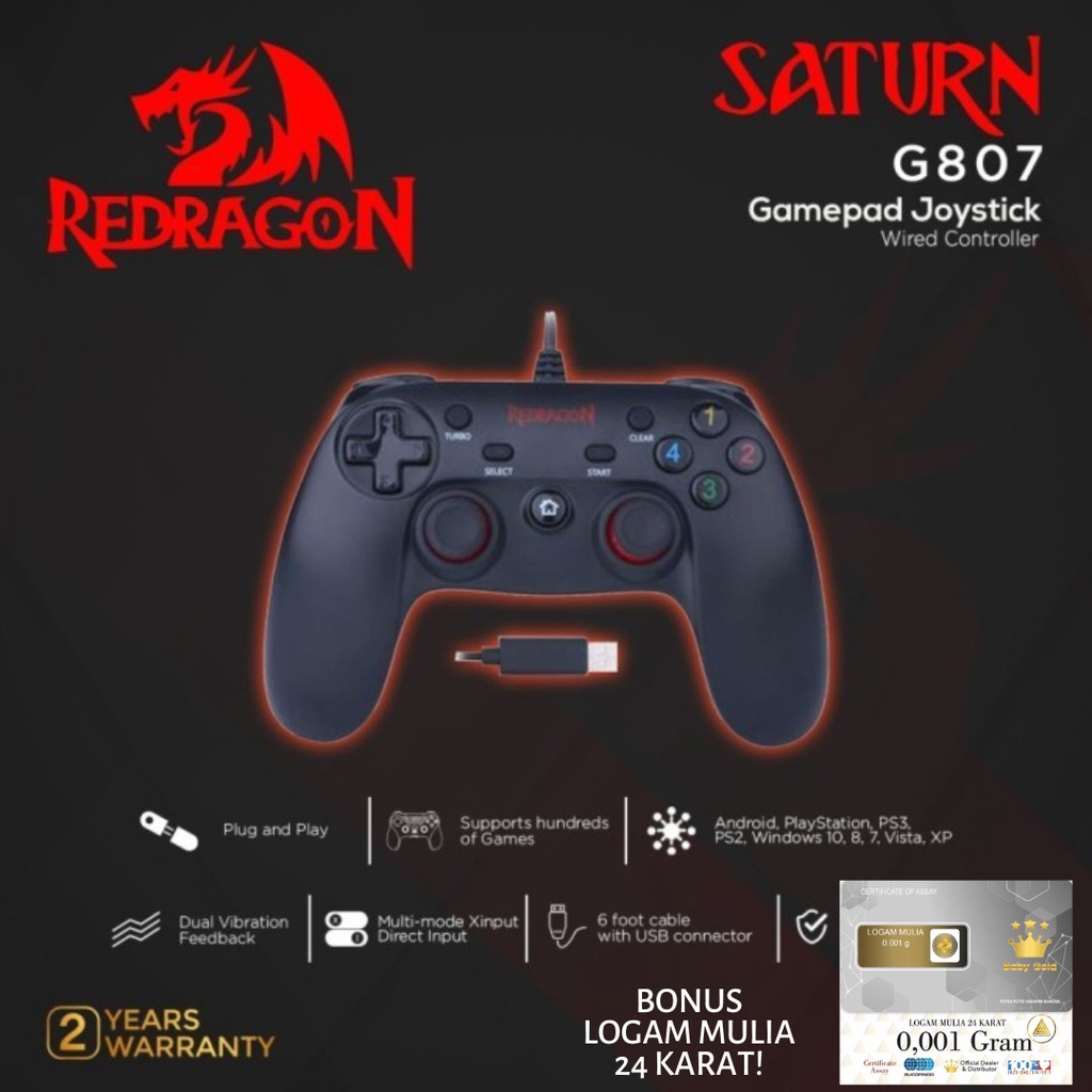 Redragon Gamepad Joystick SATURN - G807