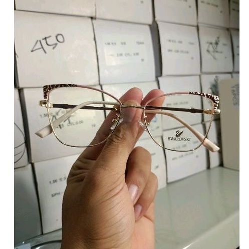 KACAMATA PHOTOCROMIC WANITA ANTI RADIASI (Melly) FRAME LENSA BLUECROMIC MINUS WANITA(G95-181)