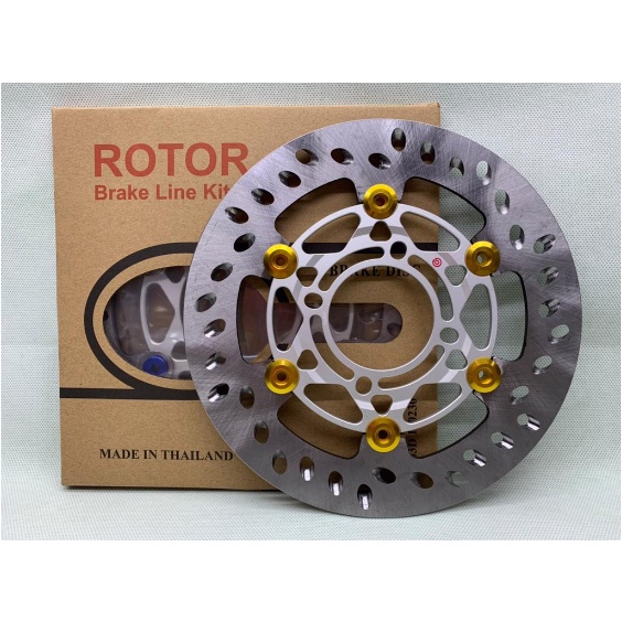 Piringan Cakram Disc Rotor RT-120 3 Dimensi CNC 220mm Front Disc Breke 220mm 3D lubang 4 universal