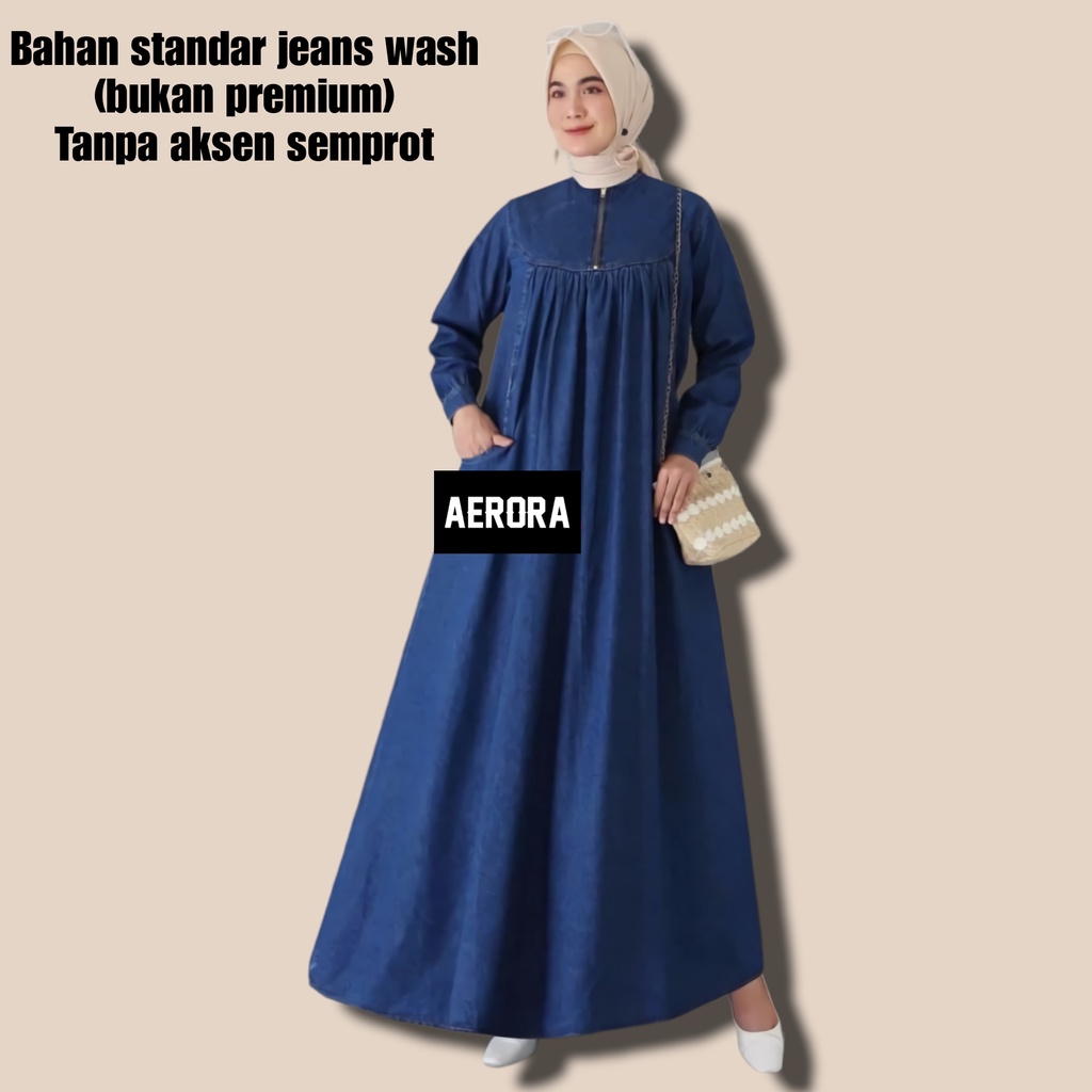 Baju Gamis Dress Jeans Jins Denim Jumbo Wanita Terbaru 2023 Kondangan Busui Kekinian Motif Polos Kancing Depan Ld 114 P 138 Gamis Vina Maxy Allsize