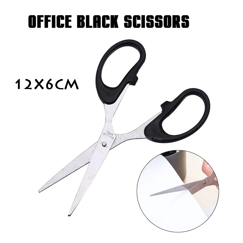 GUNTING KERTAS MINI KANTOR LHP 145 LADY POP OFFICE SCISSORS GAGANG HITAM STAINLESS STEEL KUALITAS BAGUS MURAH SUPER TAJAM