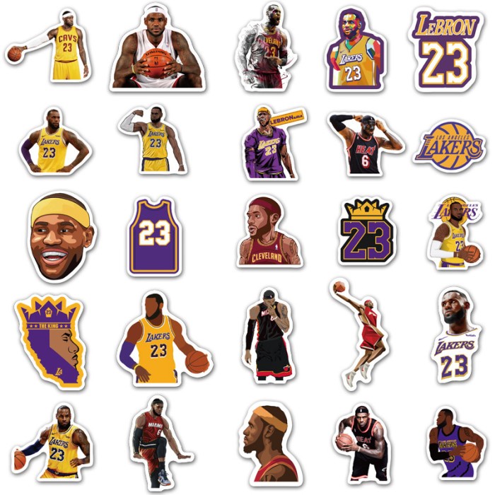 

Terlaris Cutting Num 50Pcs 571C Basket Desain Lebron James Super Star Bahan P