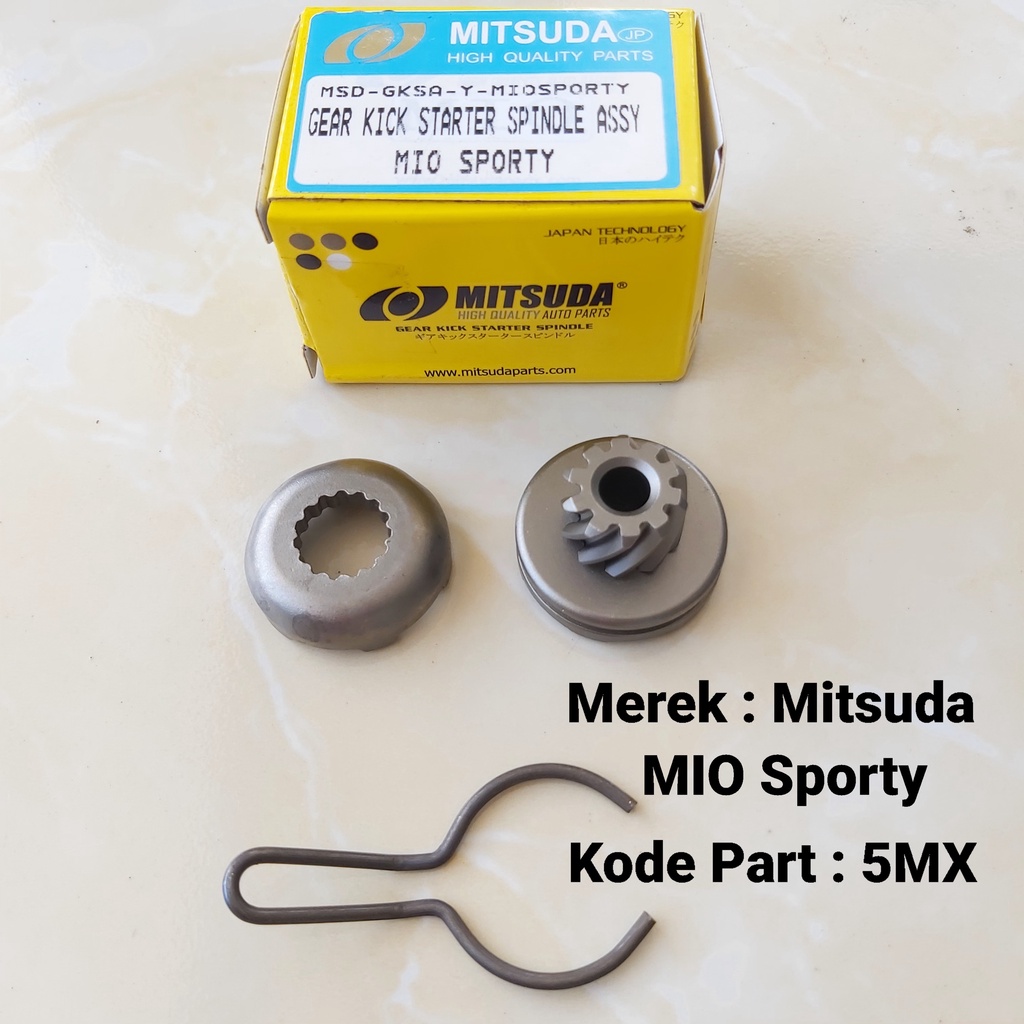 Gear Kick Stater MIO SPORTY merek Mitsuda / Gir Gigi Pinion Assy / Ger Selah Engkol / Slah ( 5MX )