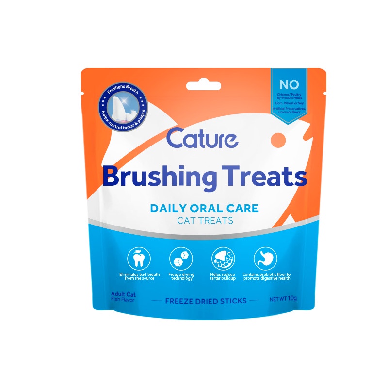 CATURE Oral Care Freeze Dried Treats (10 grams) - Snack Kucing / Menghilangkan Bau Mulut / Kesehatan Pencernaan