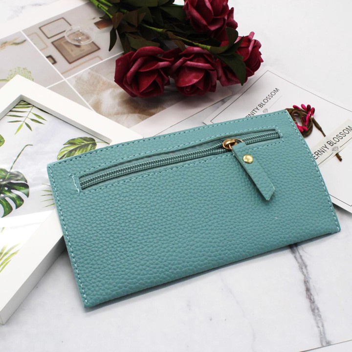 FYGALERY FYDP019 Dompet Panjang Wanita Polos Resleting Simple Woman Fashion Wallet Purse Murah