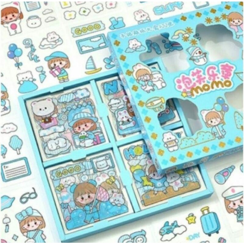 

ECER Sticker MoMo Original Motif Aesthetics Lucu Scrapt Book