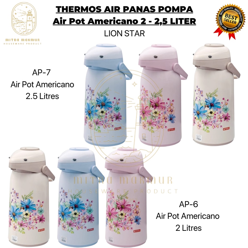 SALE!! THERMOS AIR PANAS POMPA AMERICANO LION STAR 2 - 2,5 LITER / TERMOS PANAS / TERMOS POMPA