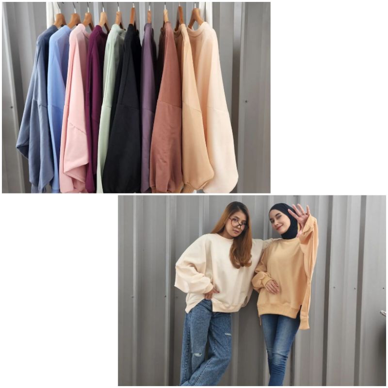 viena batwing jumbo top/sweater model batwing kalong wanita ukuran jumbo/sweater oblong batwing styl