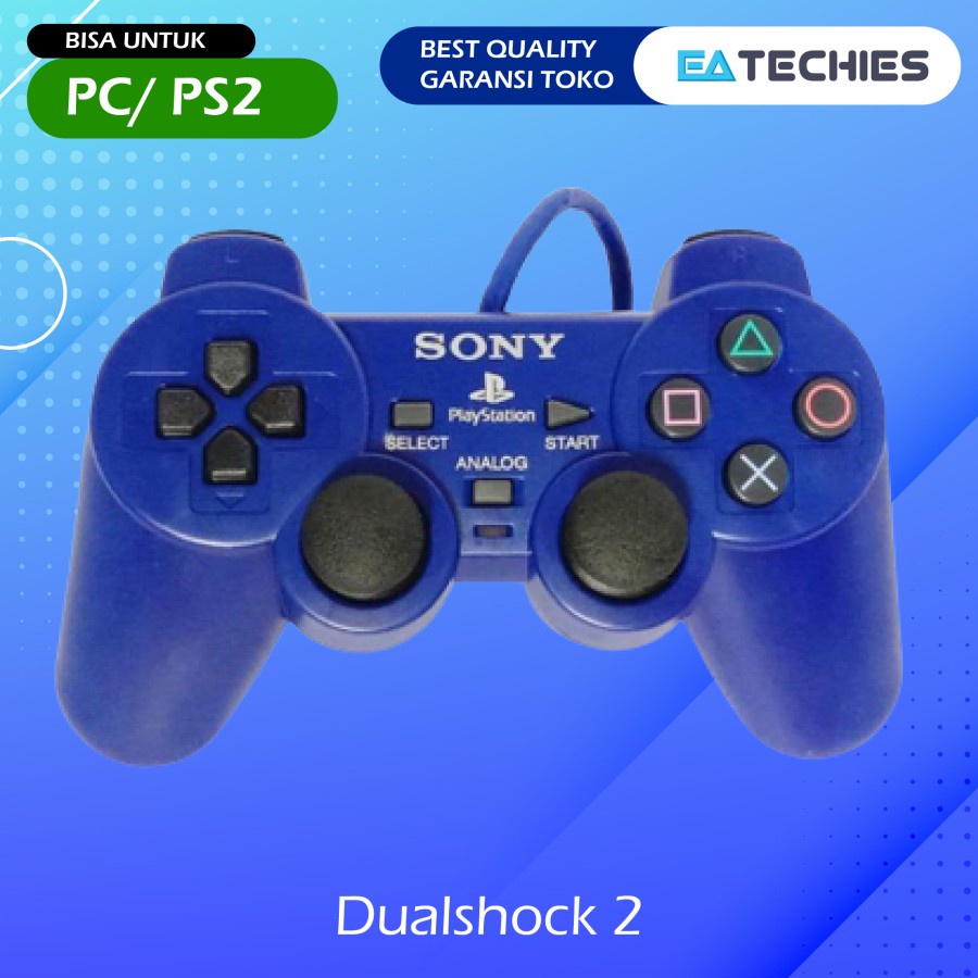 Stick PS2 Biru Stik Joystick Gamepad PS2 Playstation 2 Original Elite