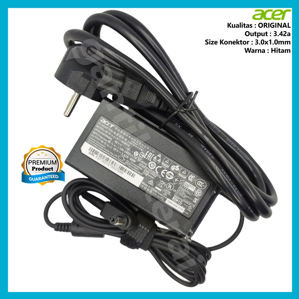 Adaptor Charger Laptop Acer Aspire 3.42a 3.0x1.1mm Original