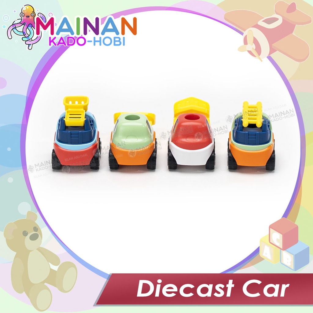 KADO ULANG TAHUN SET MAINAN ANAK DIY MINIATUR MOBIL DIECAST CAR