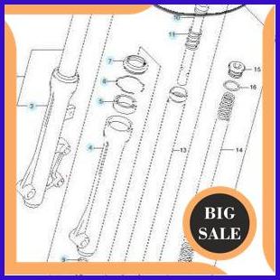 suku cadang Set Ring Suling Shock-Ring Piston Suzuki Satria Lumba Hiu Original SGP 140ZZ3