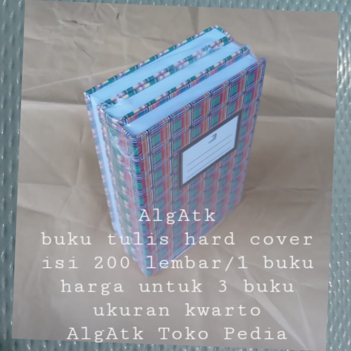 

Terlaris Buku Tulis Hard Cover Kwarto 200 Lembar