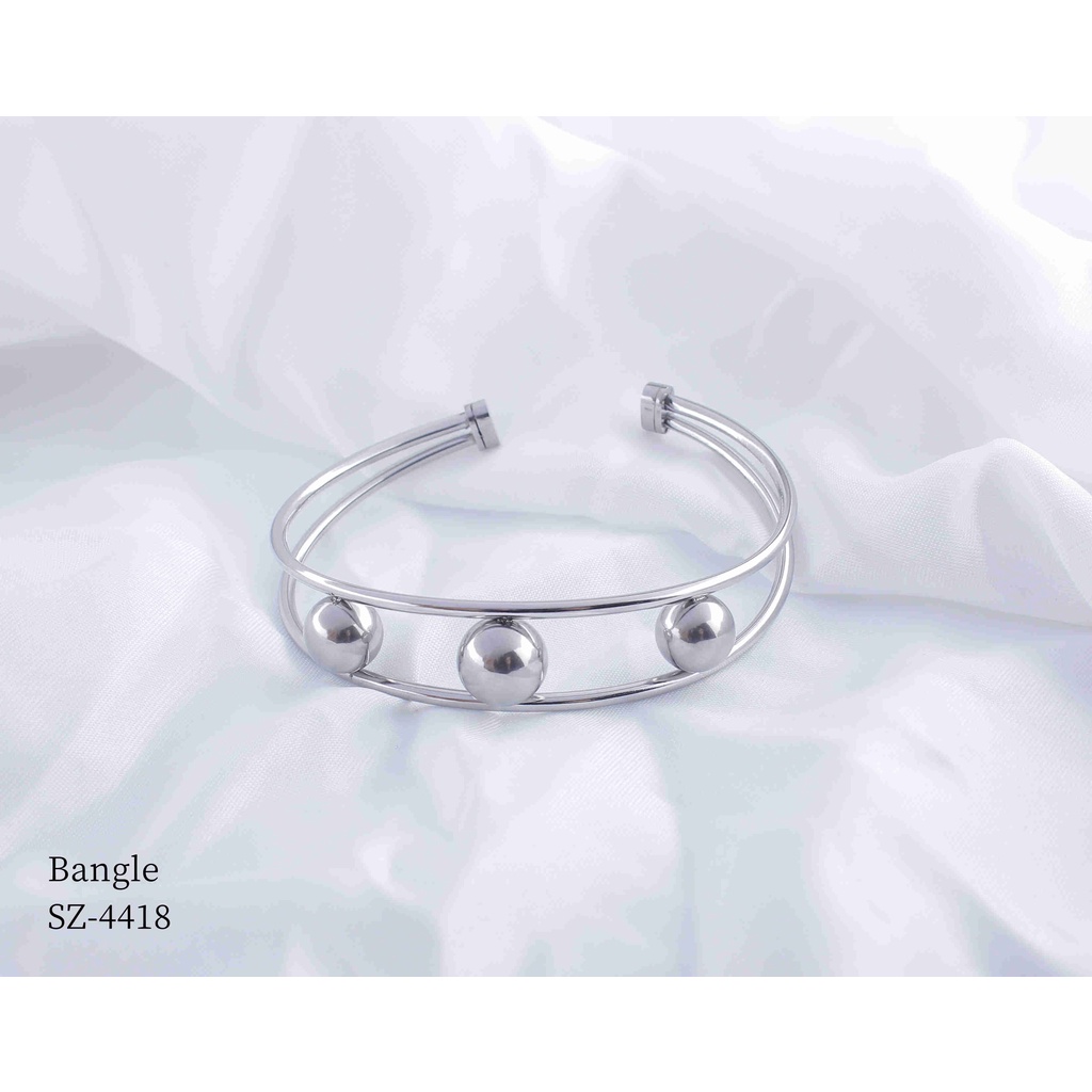 Gelang Titanium Biji Bola Perhasan Fashion 4118/4415