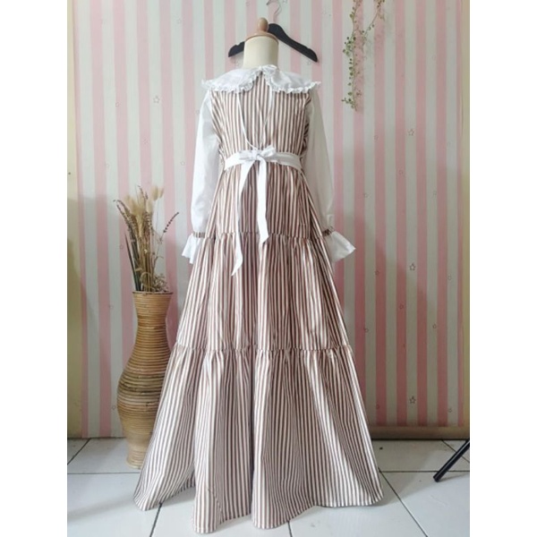 Kombinasi Putih ~ Gamis Anak perempuan Gamis Katun Jepang