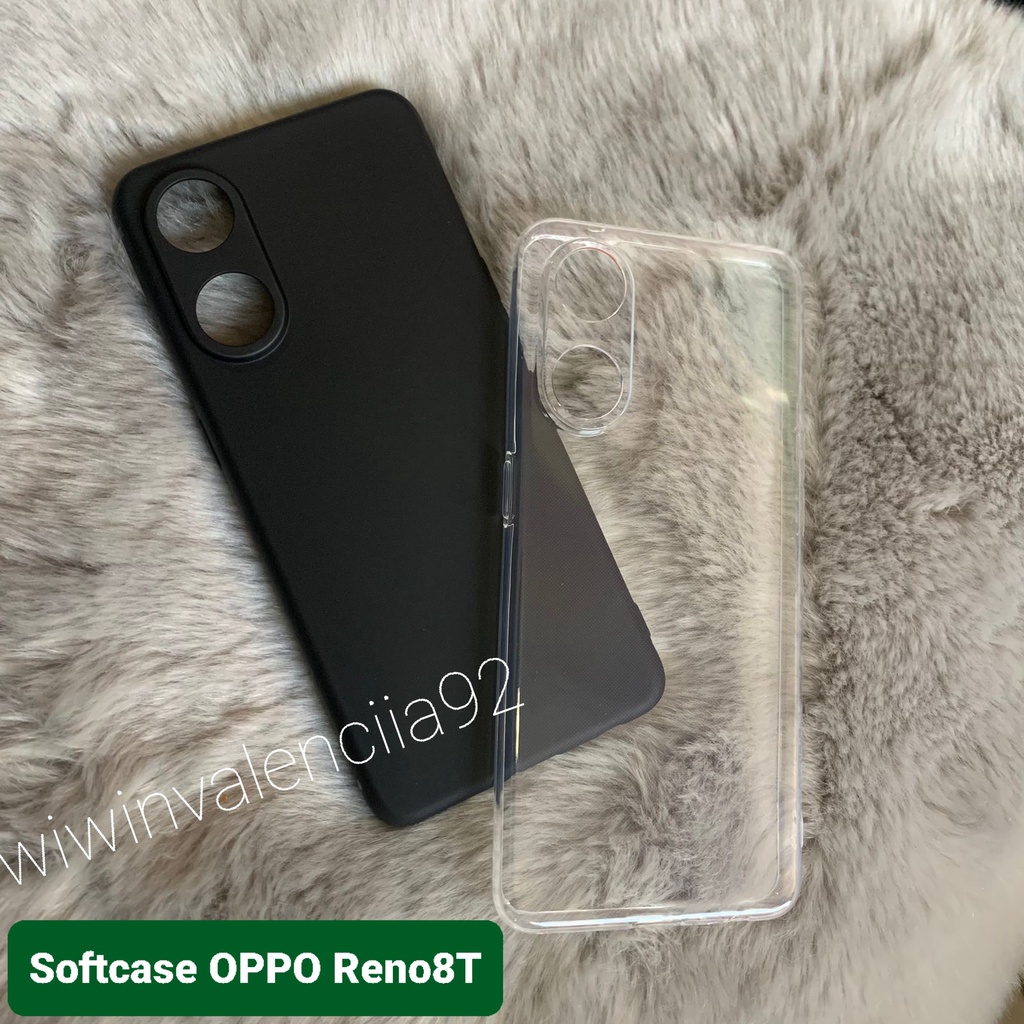 Slim Case Black Clear OPPO A98/ Reno8T/ Reno8 4G/ 8 5G/ Reno8Z/8PRO Softcase Hitam Soft Anti Minyak-