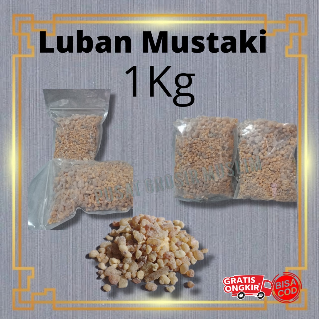 (ALL 3)Luban Mustaki / Menyan Arab / Dupa Bukhur Kemenyan Repack  500gr 1 kg