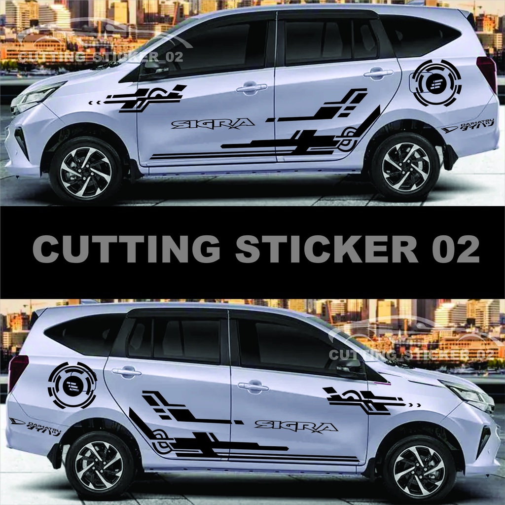 Sticker Custom Emblem Mobil Daihatsu Sigra Sticker Mobil Sigra Terlaris