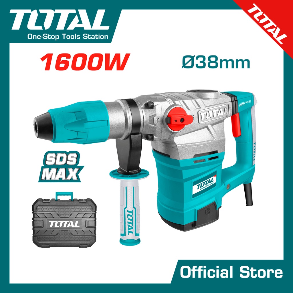 TOTAL SDS MAX Rotary hammer/Mesin bobok drill 1600W/9.0J TH116386
