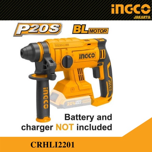 Mesin Mesin Rotary Hammer Cordless 20V Brushless / Bobok Bor Ingco Crhli2201