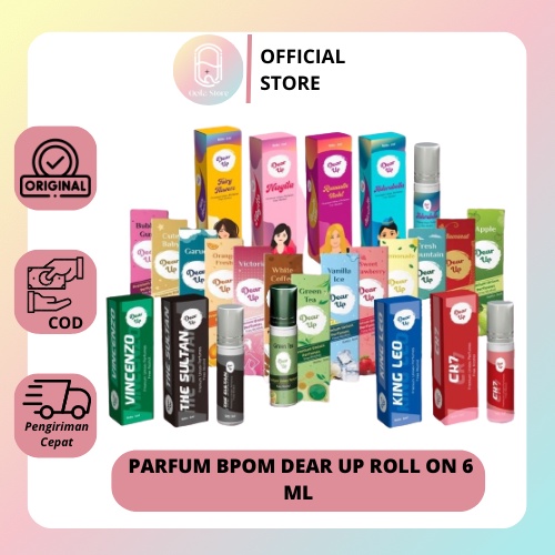 QEILA - PARFUM BPOM DEAR UP ROLL ON 6 ML NON ALKOHOL | READY STOCK