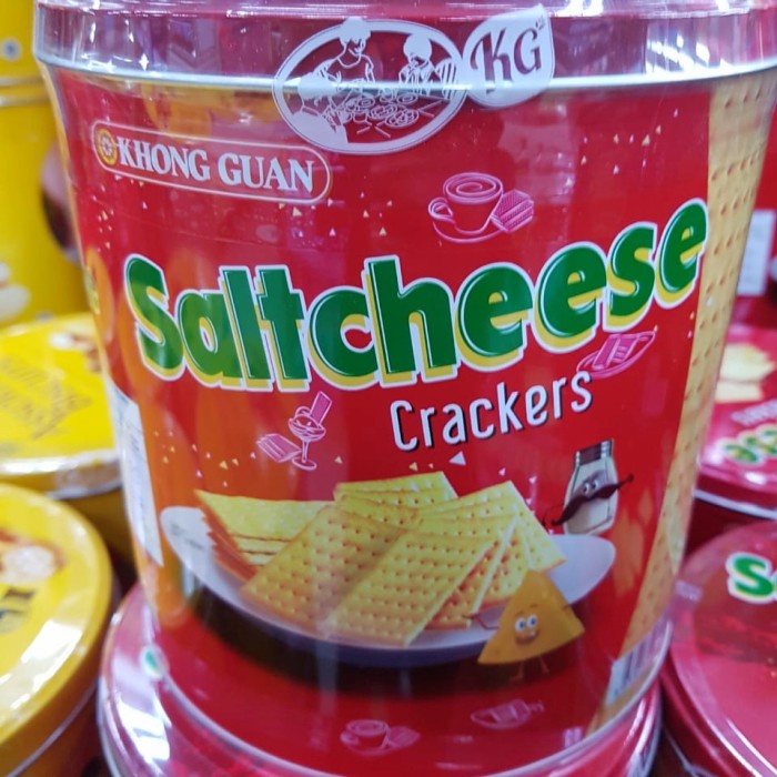 

Khong Guan Saltcheese Crackers 336gr-Biskuit Kaleng-Kreker Keju-