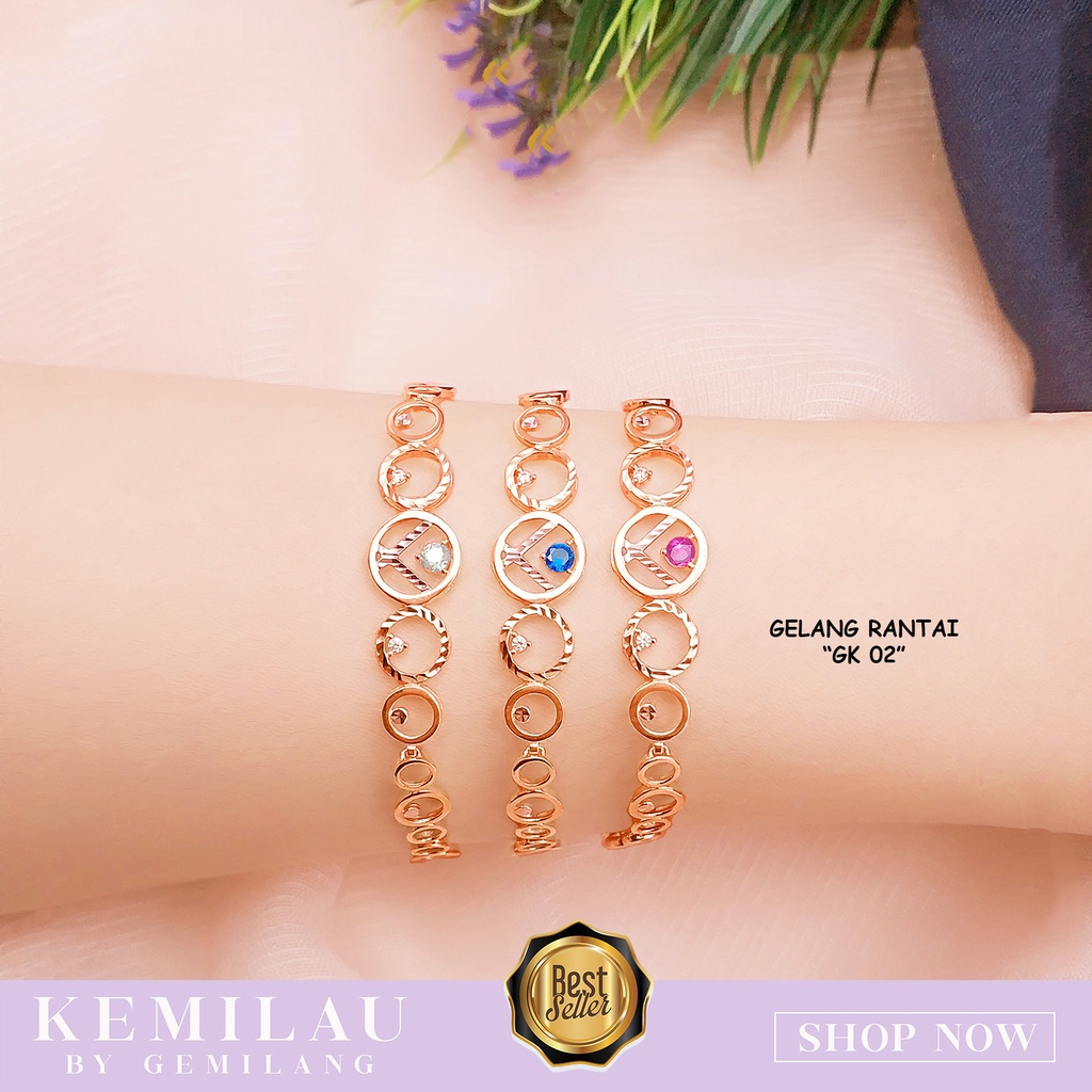 GELANG RANTAI CEWEK EMAS MUDA KADAR 6K ATAU 300 DAN 8K ATAU 375 MODEL SIMPLE KODE GK 2 KEMILAU FASHI