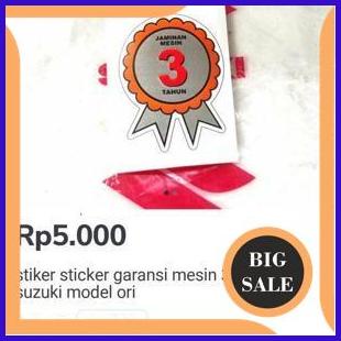 perkakas Stiker sticker garansi 3 tahun suzuki 140ZZ3