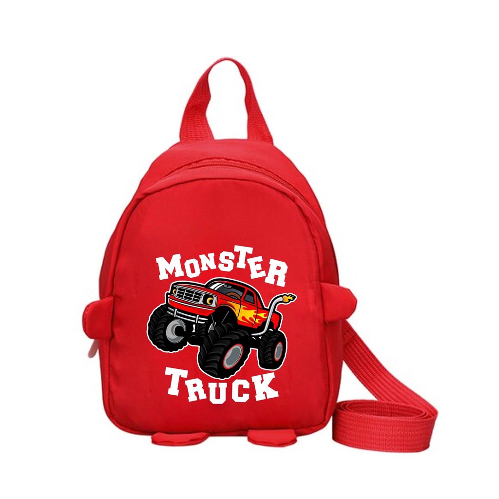 PVJ - Ransel Anak Balita Sekolah PAUD TK Terbaru Motif Monster Truck