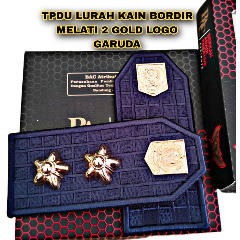 pangkat pdu lurah baru kain biru Nevi melati 2 gold logo Kemendagri Garuda