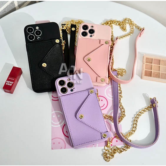 CASE DOMPET+TALI RANTAI SAMSUNG A14 A34 A54 A04 A04S A04E A04 CORE A73 A03 A03 CORE A13 A33 5G A23 4