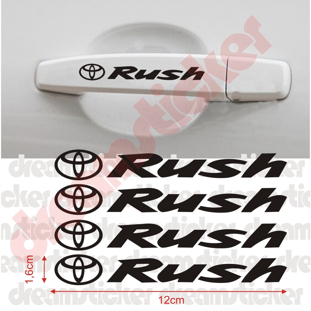 Sticker Stiker Door Handle Pegangan Pintu Mobil Toyota Rush