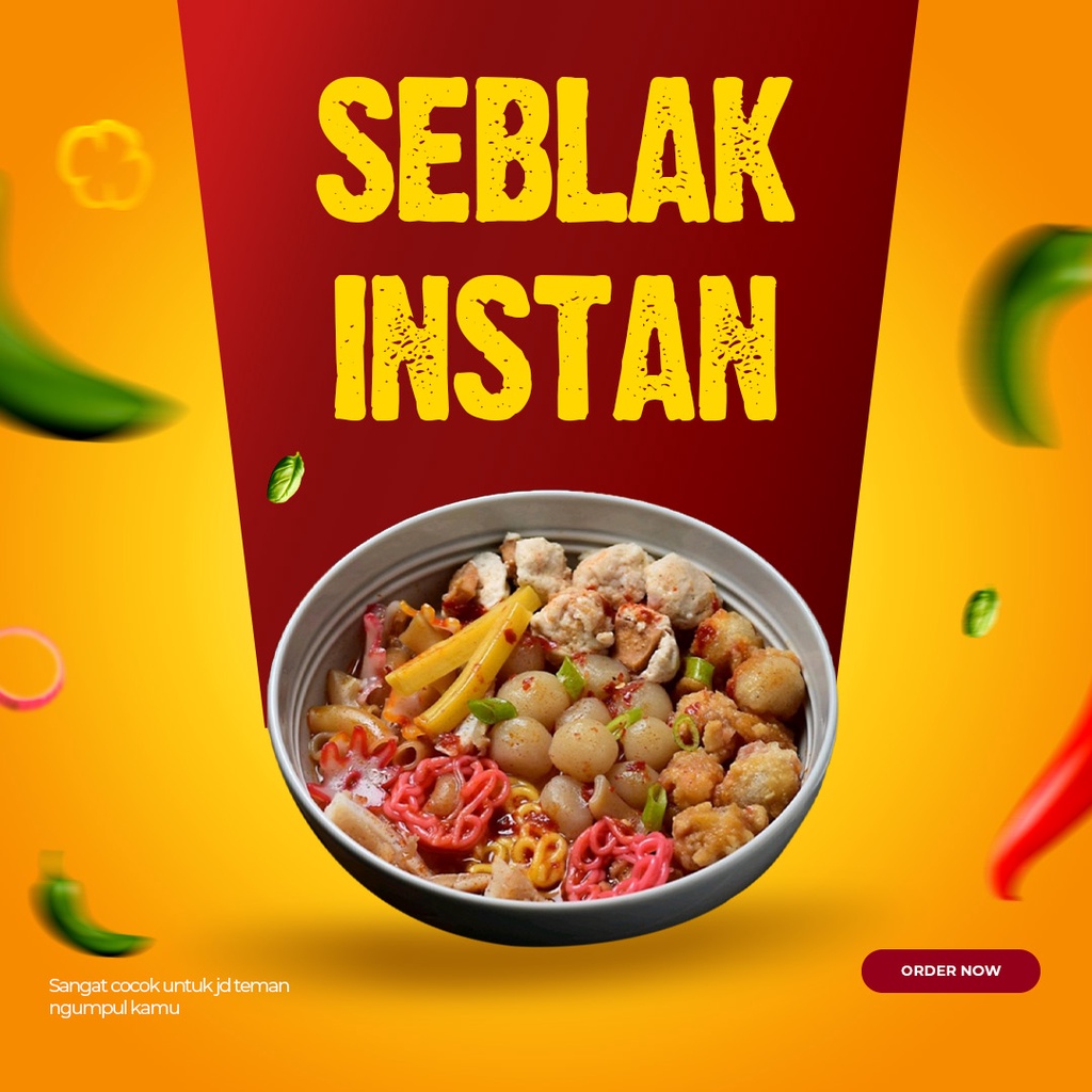 

Seblak instan pedas original bumbu rempah daun jeruk segar