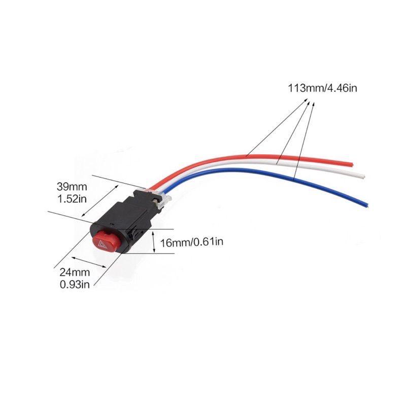 SAKLAR TOMBOL SWITCH LAMPU HAZARD ON OFF LAMPU SEIN MOTOR MOBIL UNIVERSAL