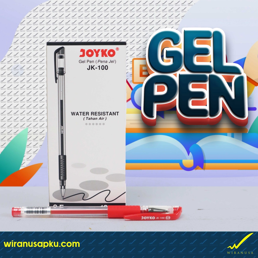 

Pena Gel Joyko JK-100 Tinta Merah