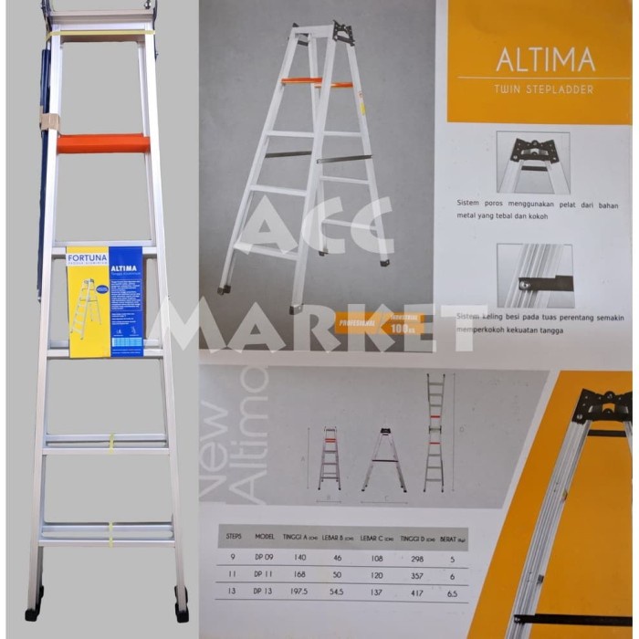 Ready...Ready...Ready...] Tangga Lipat Aluminium 170 Cm Panjang Alumunium Almunium