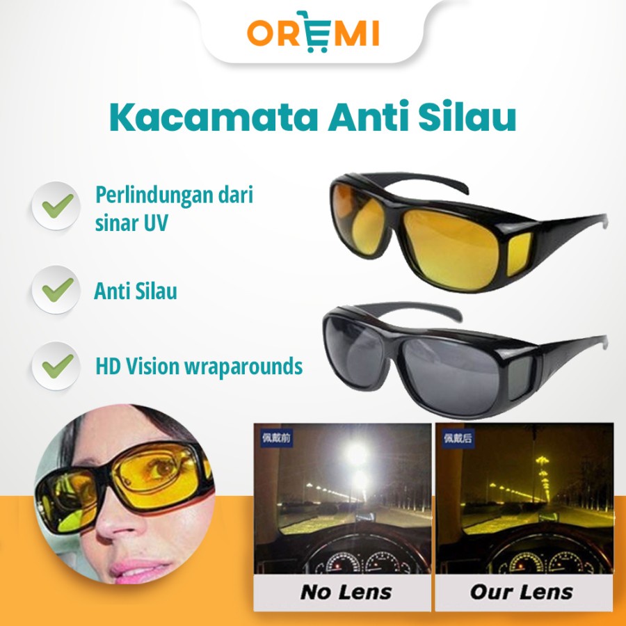 Kacamata Hd Vision Kacamata Anti Silau Kacamata Siang Malam Kacamata Anti Silau Uv Vision