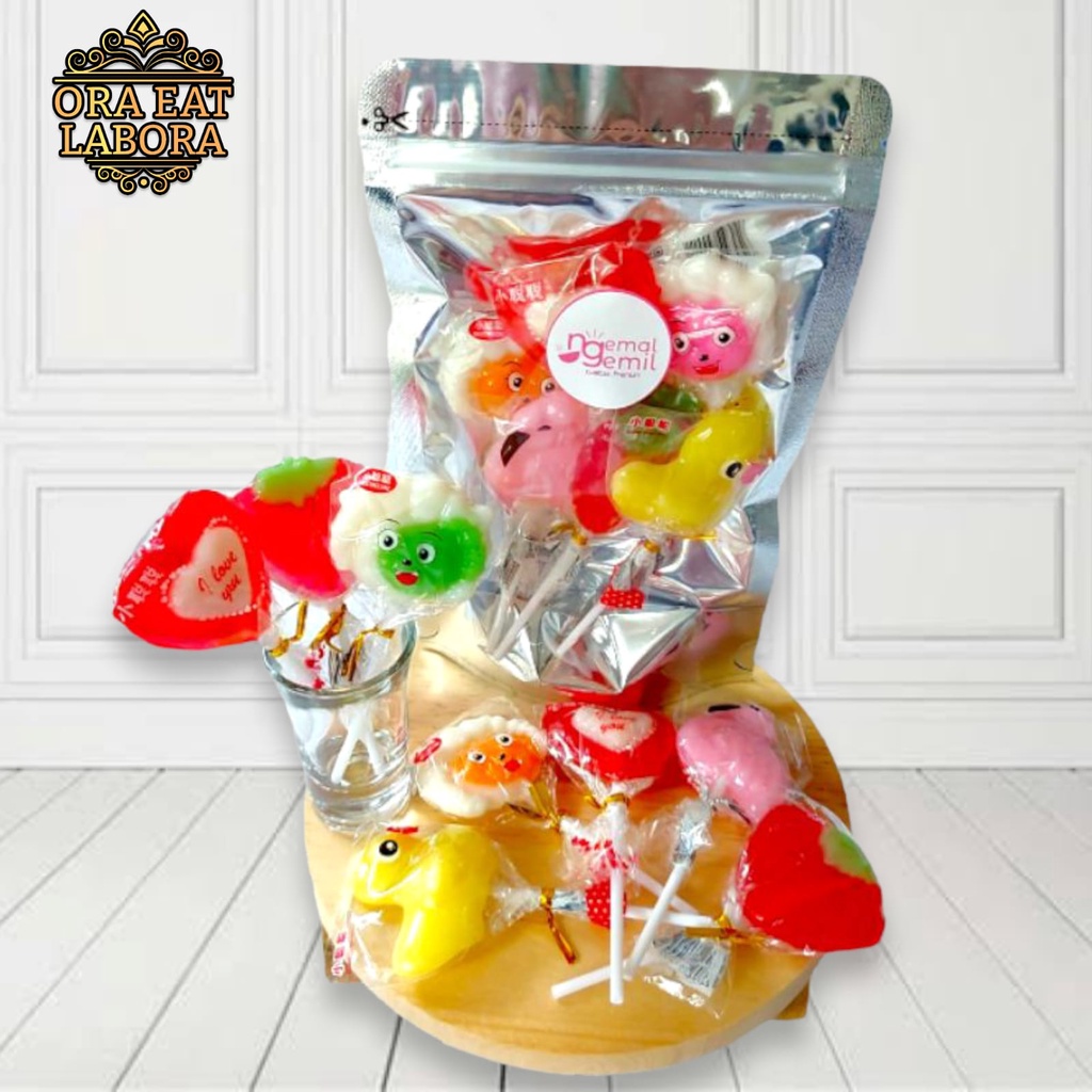 

Lolipop Sugar Rush Viral Karakter Fancy Mixed Kualitas Premium - Ora Eat Labora