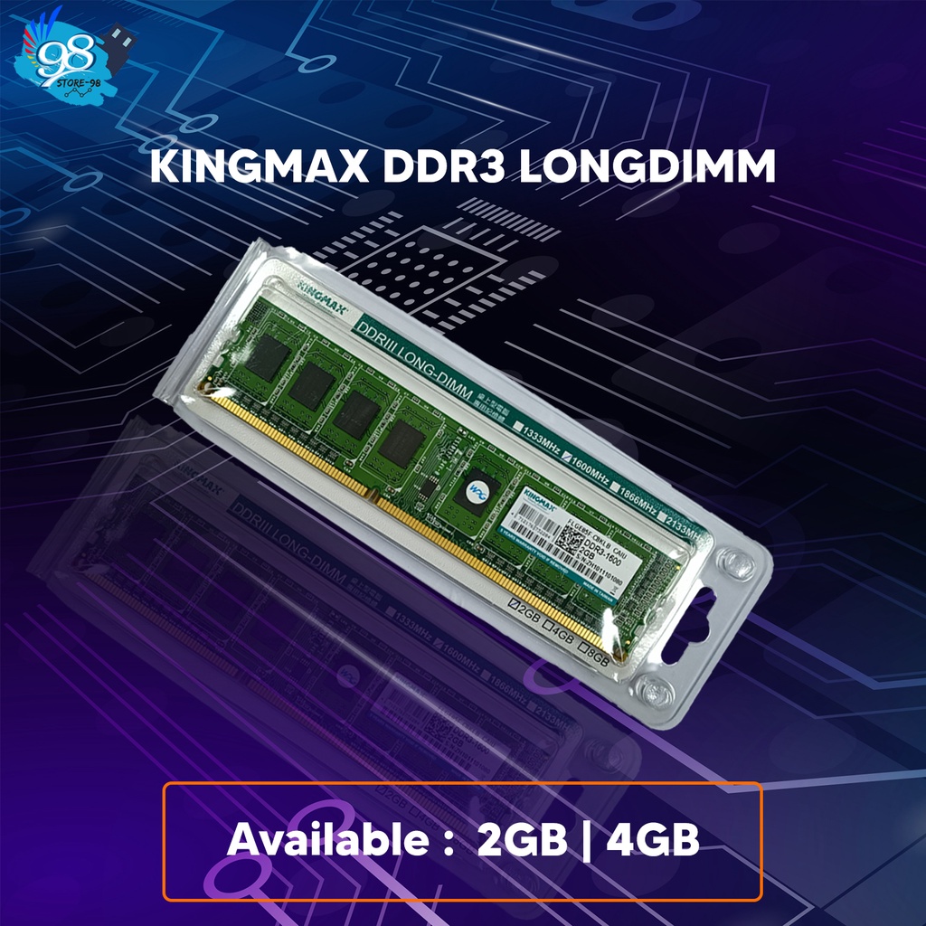Kingmax Memory Longdimm DDR3 2GB - 4GB  Memory RAM PC Long-Dimm DDRIII 2GB 4GB baru-termurah