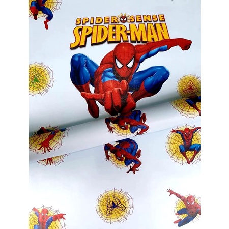 Spiderman Wallpaper Stiker Dinding  Bahan PVC Anti Air / Solusi Dekorasi