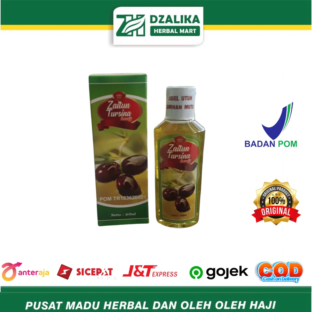 MINYAK ZAITUN TURSINA 60ML | Minyak Zaitun Tursina Extra Virgin Oil Ibnu Afif BPOM