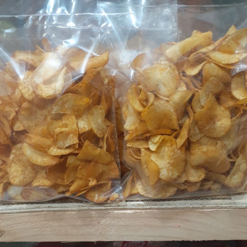 

KERIPIK SINGKONG PEDAS LADA RENYAH 1KG/SNACK KILOAN