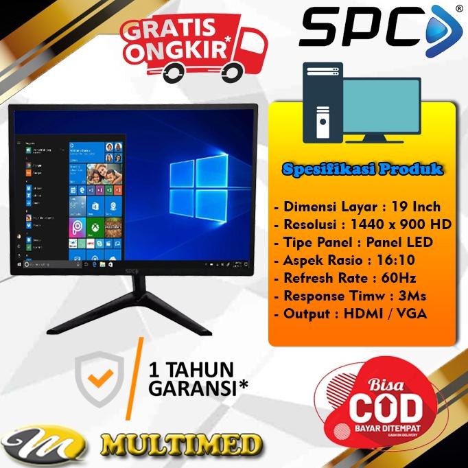 Layar Monitor LED 19 Inch SPC Baru
