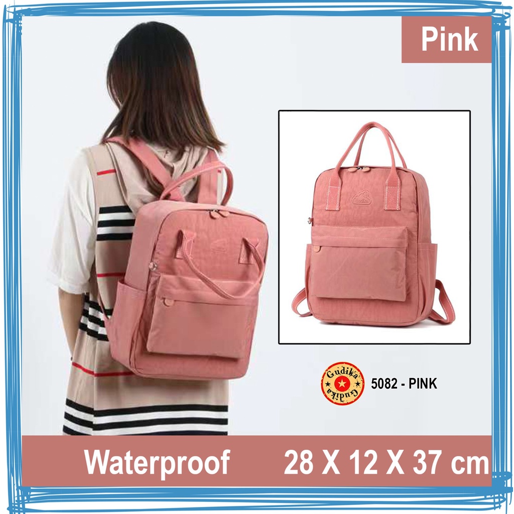 Gudika Bag 5082 - Tas Ransel Besar Backpack Laptop Sekolah Anti Air Korean Style Kekinian Terlaris - Tas Wanita Import Terbaru